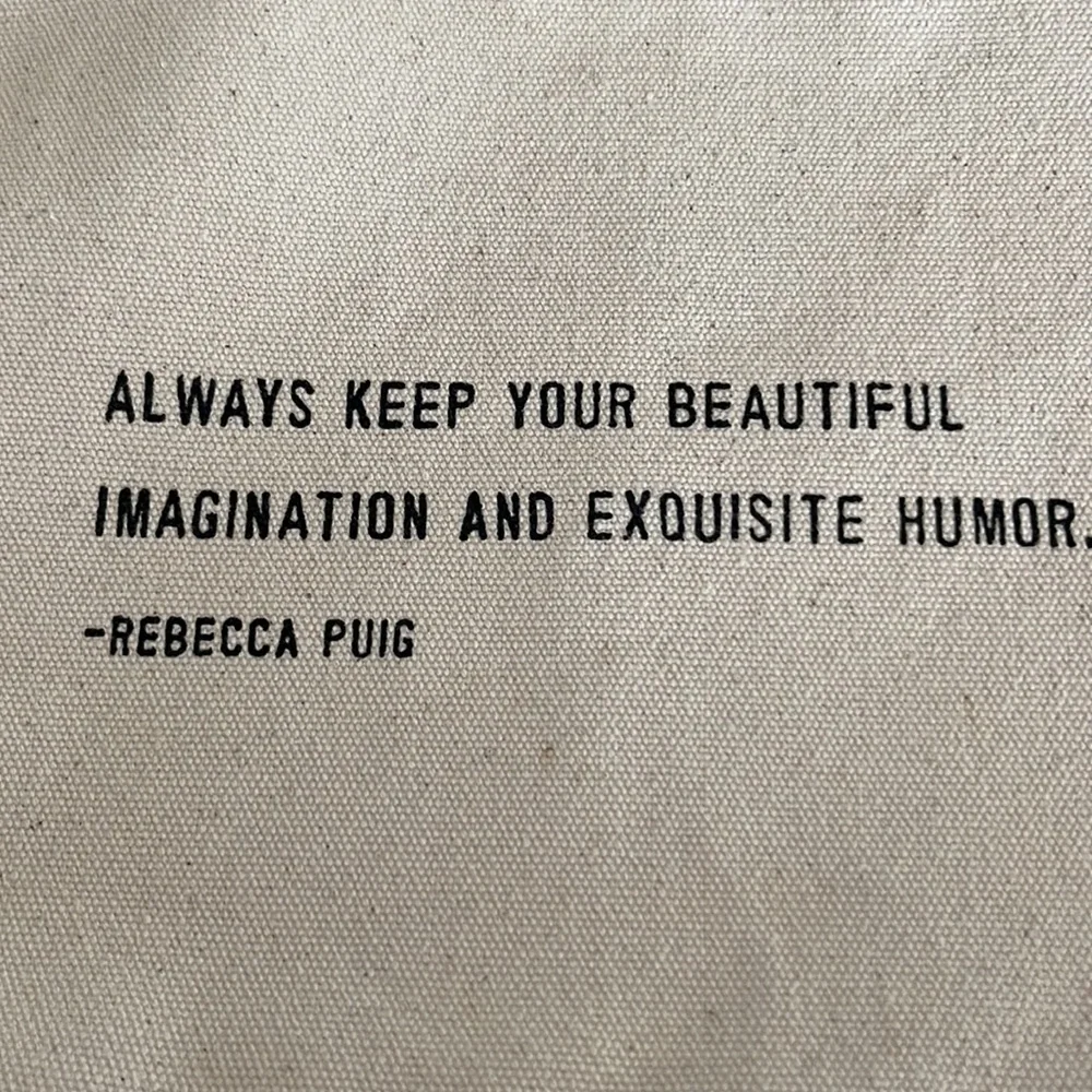 NWOT Canvas Quote bag
